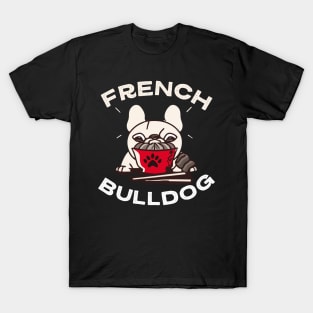 French Bulldog Ramen Lover Dog Owner Frenchie Mom Dad Dog T-Shirt